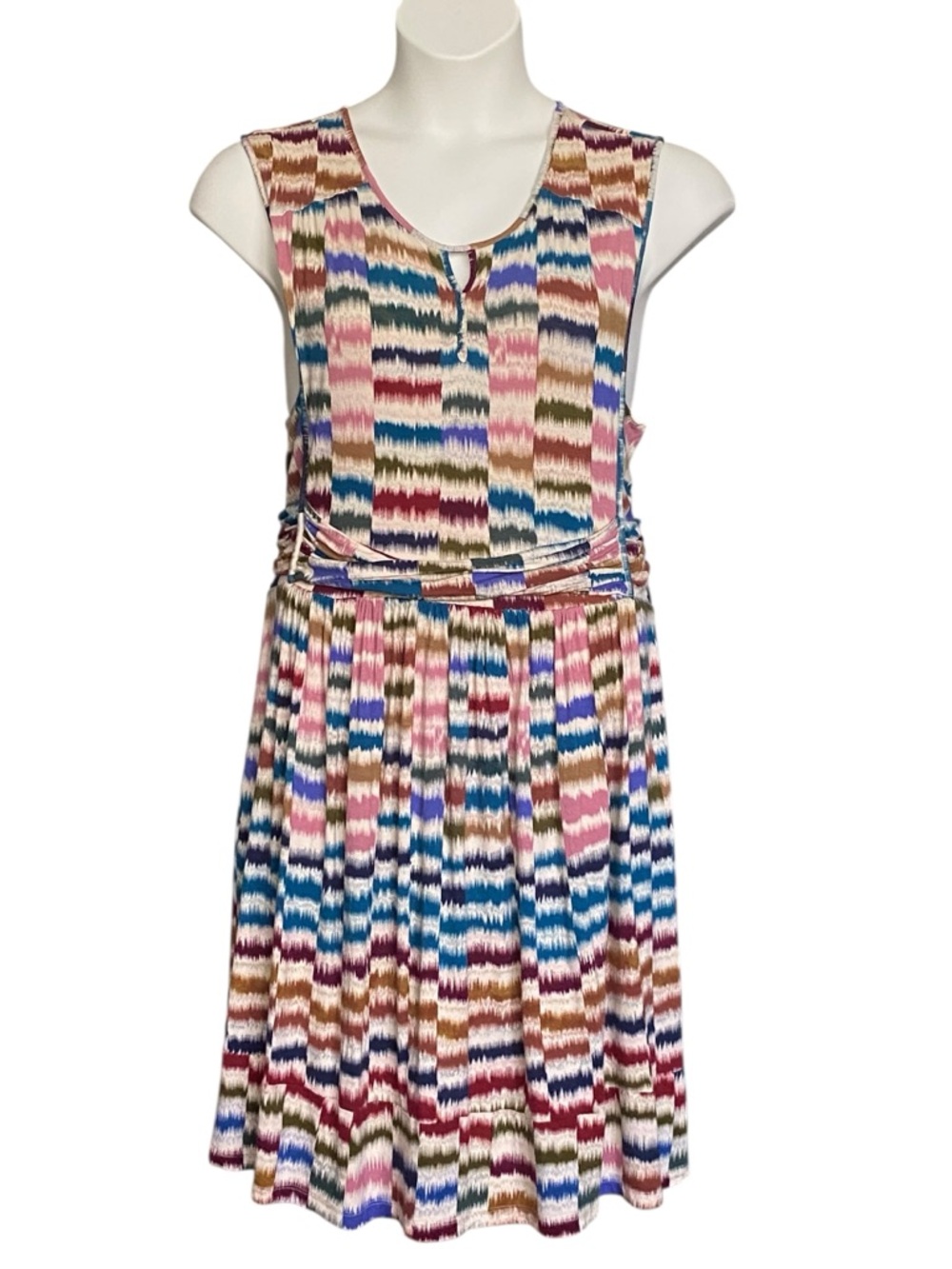 Maeve Anthropologie Sennebec Jersey Knit Sleeveless Dress Womens Size XL Pockets